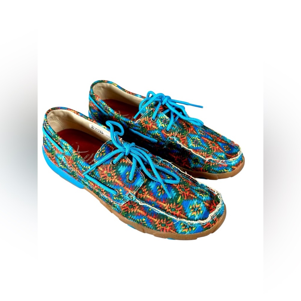Twisted X Women’s Canvas Mocassin Moc Boat Shoes 8.5 M - Picture 4 of 16